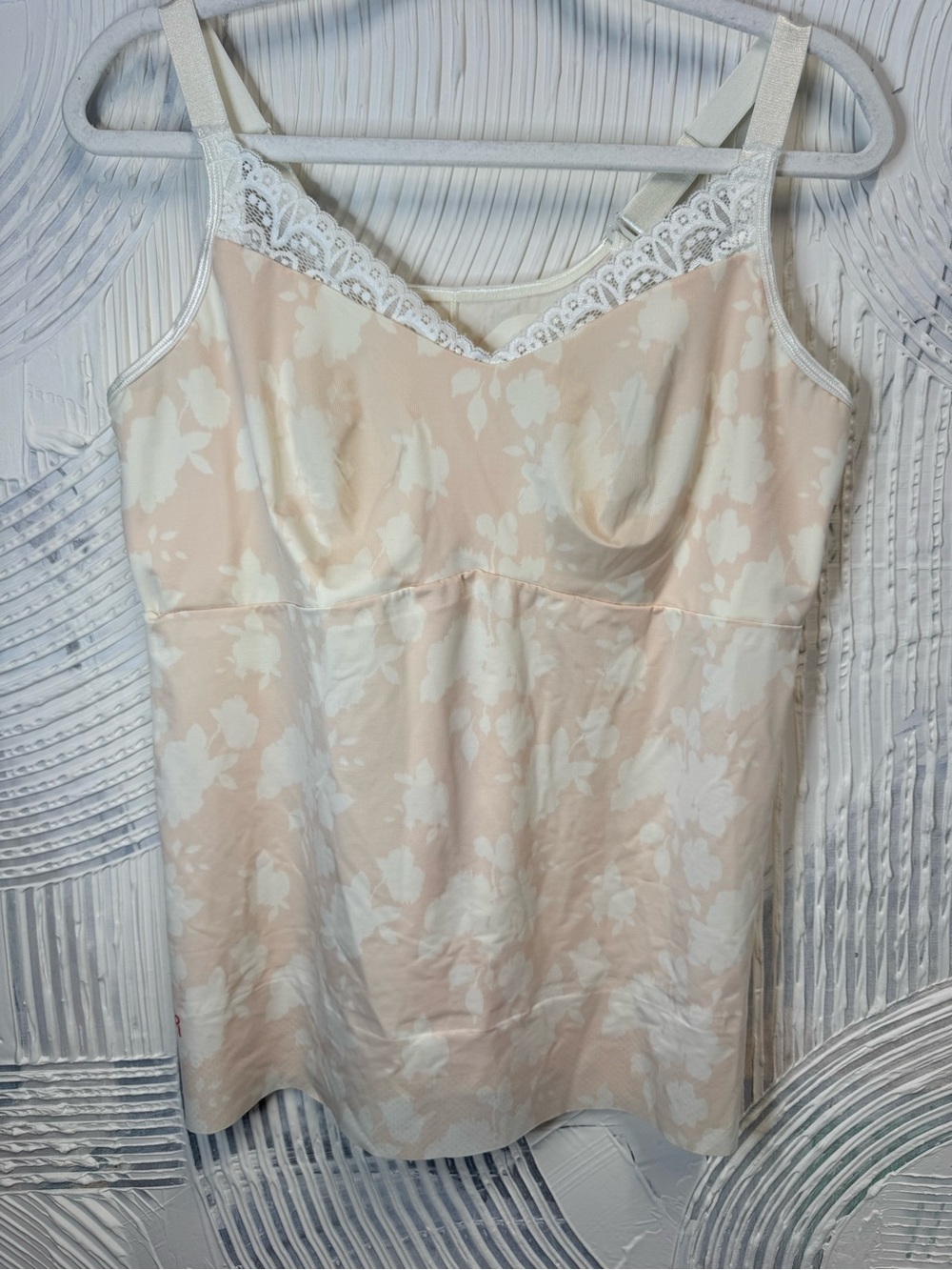 Ruby Ribbon Pale Blush Floral Lace-Trim Chemise